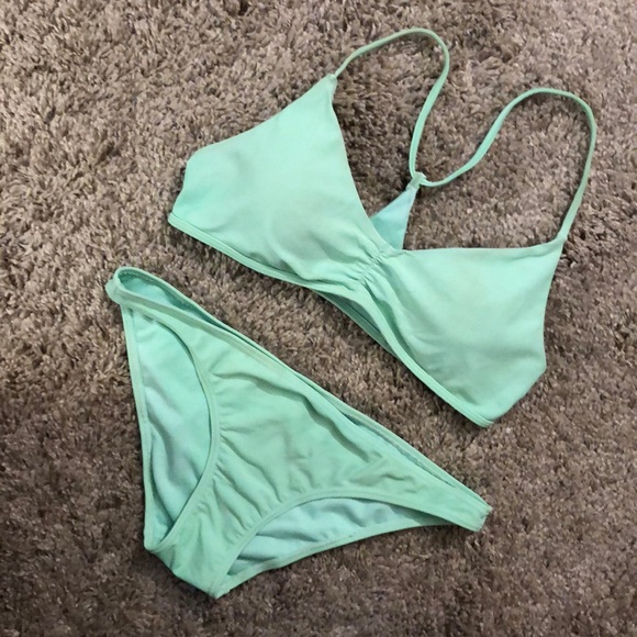 mint green bikini set